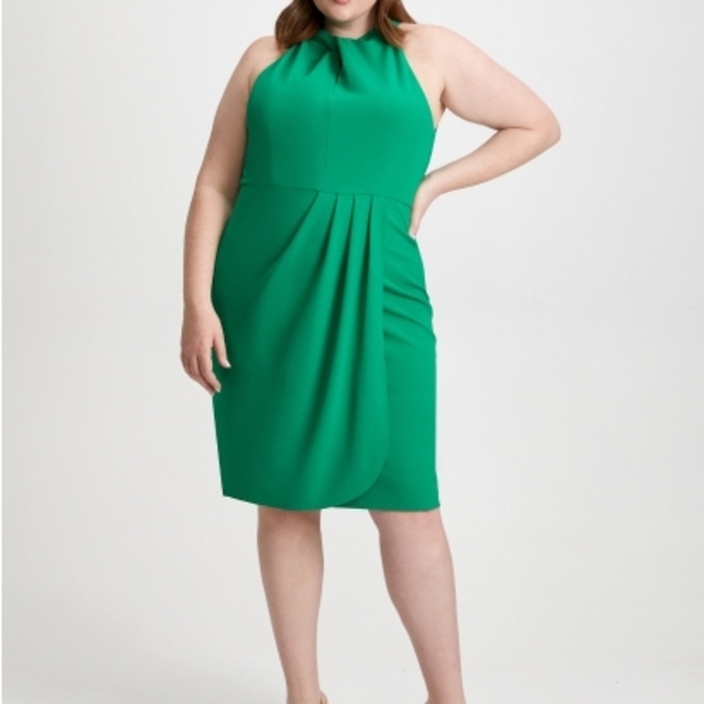 👀Amazing Chic Asymmetrical Green Dress